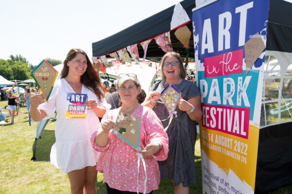 From the left, Kate Livingston (festival director at Art in the Park), Karen Deasy (community outreach officer at Art in the Park) and Stephanie Green (sales and marketing manager at AC Lloyd)