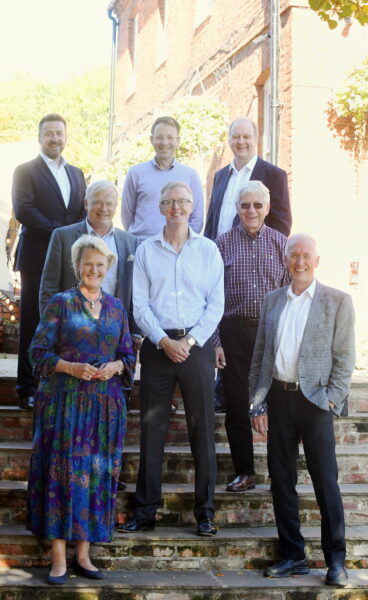 Back, from the left, Mark Edwards, Mike Stallard, Hans Skeat. Centre, from the left: Peter Beddoes, Des Wynne, Stan Stallard. Front, from the left: Ann Richardson, Alistair Clark, all from AC Lloyd.  