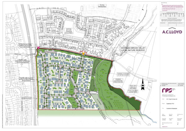 An illustrative layout image of the proposed Phase 1 development in Sydenham by AC Lloyd