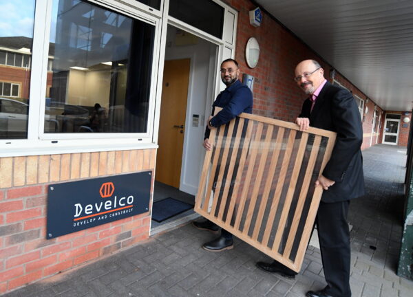 Pav Rainu from Develco (left) with Tony Hargreave from AC Lloyd Commercial